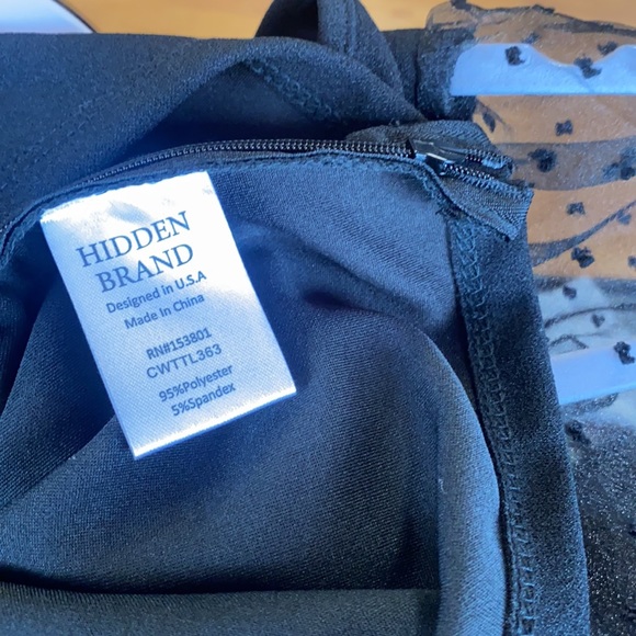 Hidden Brand Black Crop Top w/Sheer Puff Sleeves - Picture 6 of 6